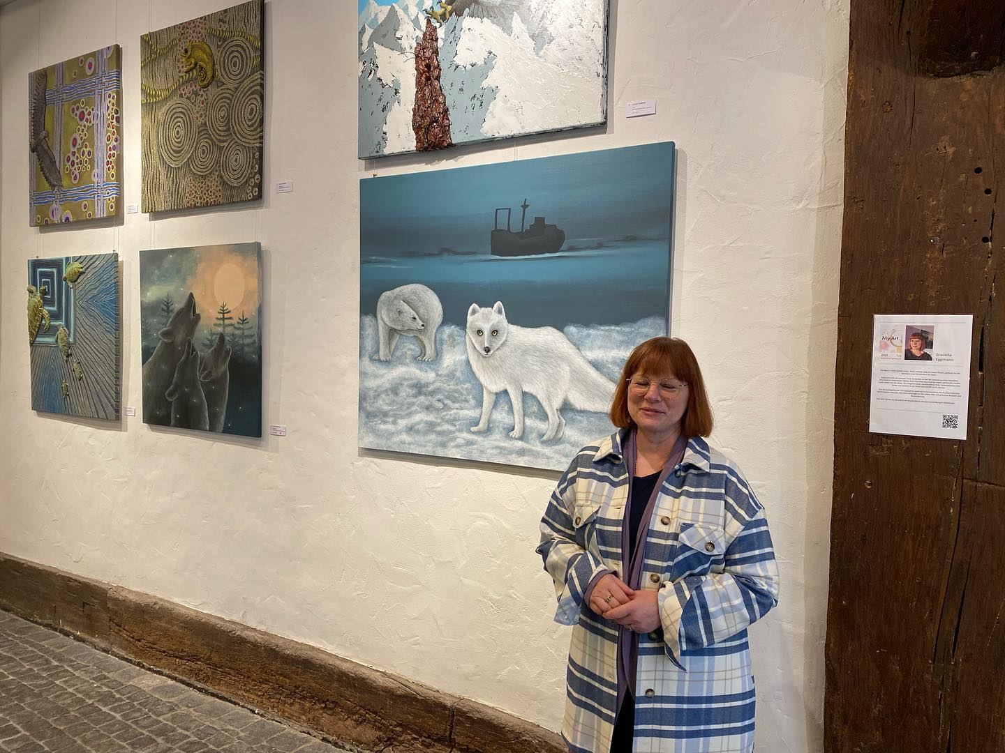 Acryl Bilder von Graziella. Ausstellung Altstadthalle Zud