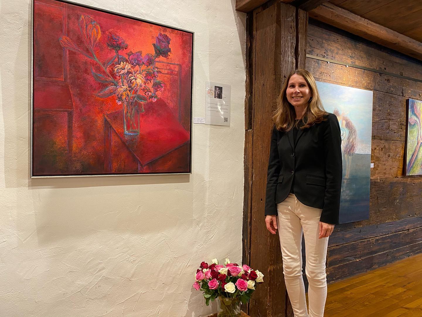 Acryl Bilder von Simone. Ausstellung Altstadthalle Zug
